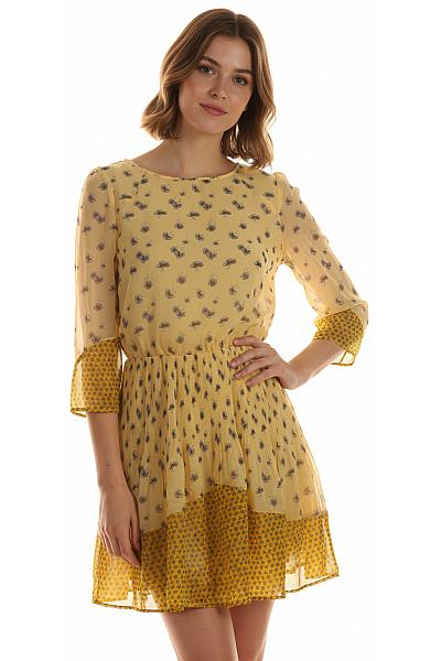 Topshop Šaty Žluté Second Hand Vel.  38