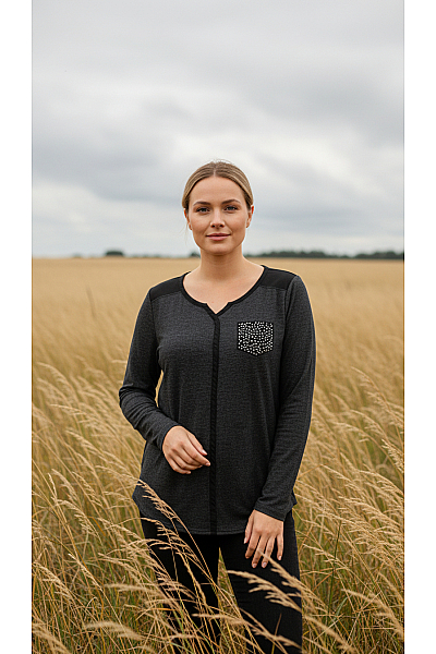 AIRFIELD Halenka Černá Vel. 42
