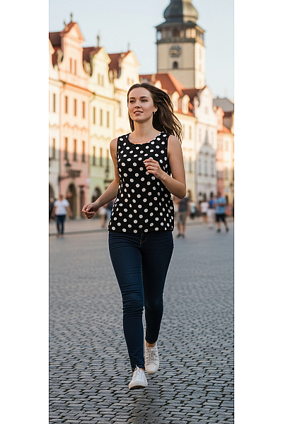 Vzorovaná  Halenka Černá Vel. 38