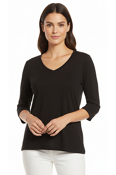 Marks & Spencer Jednoduché Dámské Tričko Černé Vel. 48