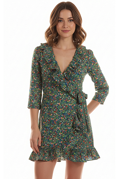 Topshop  Šaty S Květinovým Potiskem Barevné Second Hand Vel.  38
