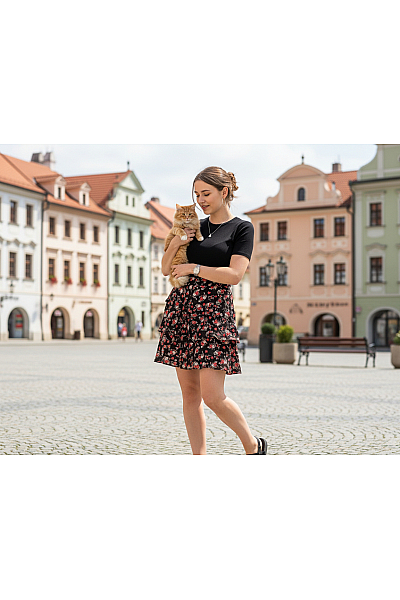 Sukně áčková Černá ZARA Vel.  S