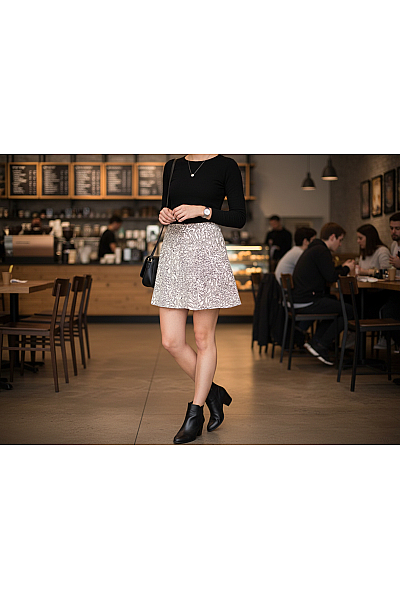 Topshop Sukně Černobílá Vel. 40