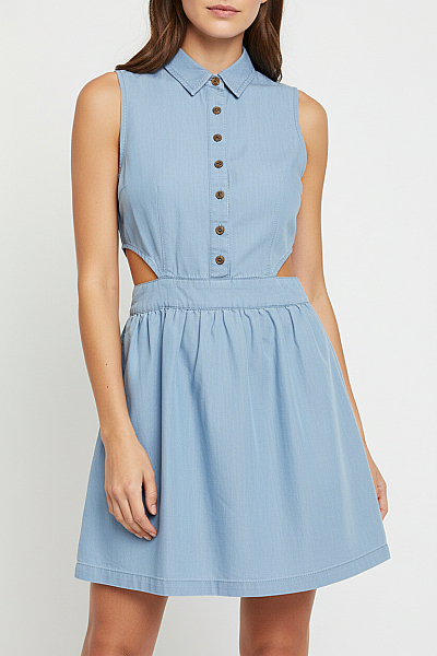 Košilové  Šaty Modré Topshop Vel. 34