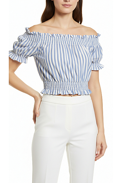 PULL&BEAR Dámské Top Modrý Vel.  M