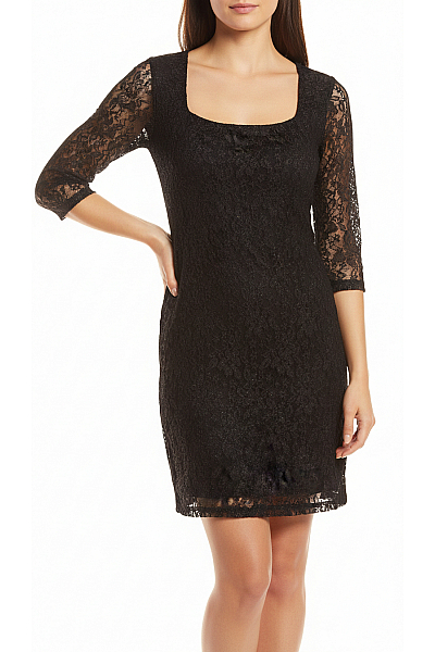 Dorothy Perkins  Šaty S Krajkou Černé Second Hand Vel.  40