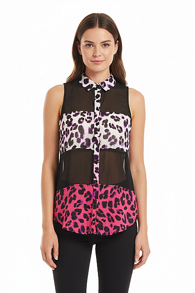 Vzorovaná  Halenka Barevná Bershka Second Hand Vel. L