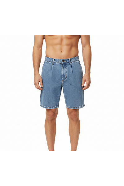 Riflové Pánské Kraťasy Modré PULL&BEAR Vel.  38