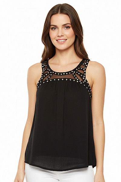 STRADIVARIUS  Halenka Jednobarevná Černá Second Hand Vel. S