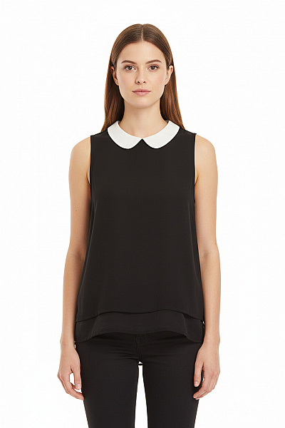 PULL&BEAR Vzorovaná  Halenka Černá Second Hand Vel.  M