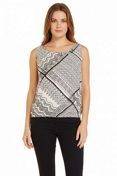 Vzorovaná  Halenka Černobílá S.OLIVER Vel. XL