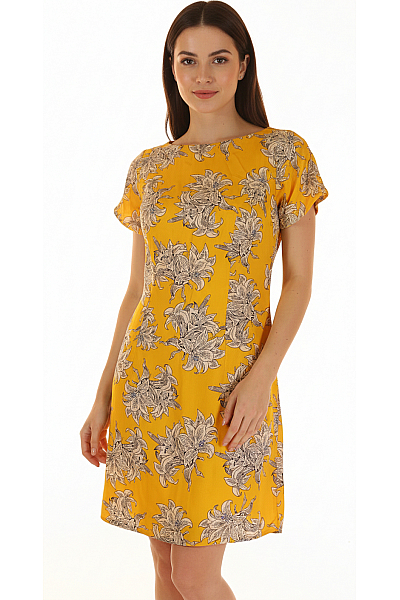 Topshop  Šaty S Květinovým Potiskem Oranžové Vel.  36