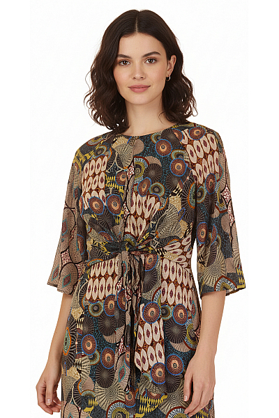 Letní  Šaty Barevné DESIGUAL Second Hand Vel. 44