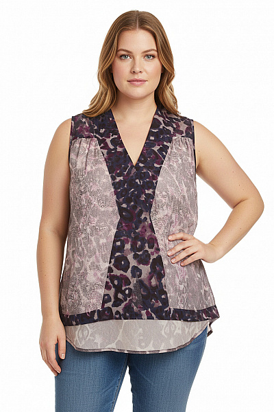 FRANSA Vzorovaná  Halenka Barevná Vel. XL