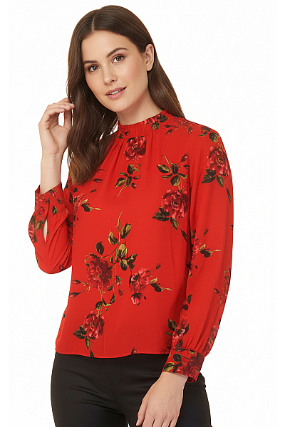 Vzorovaná  Halenka Červená Dorothy Perkins Vel.  44
