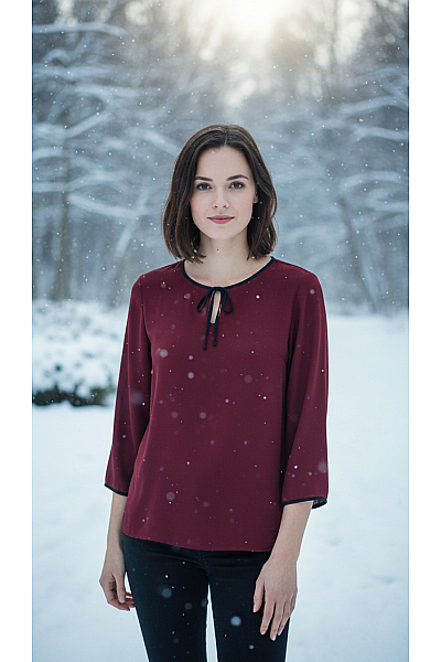 ONLY Společenská  Halenka Vínová Vel. 34
