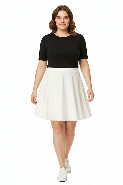  Sukně áčková Bílá Second Hand Vel. L