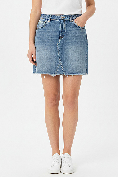 HALLHUBER Džínová  Sukně Modrá Second Hand Vel. 40