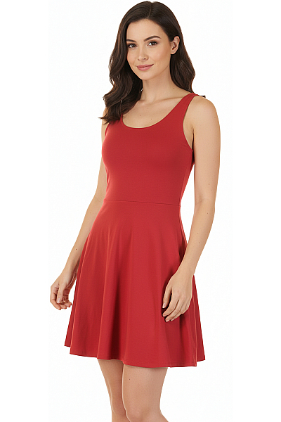  Šaty S Ramínky Červené Topshop Vel. 38