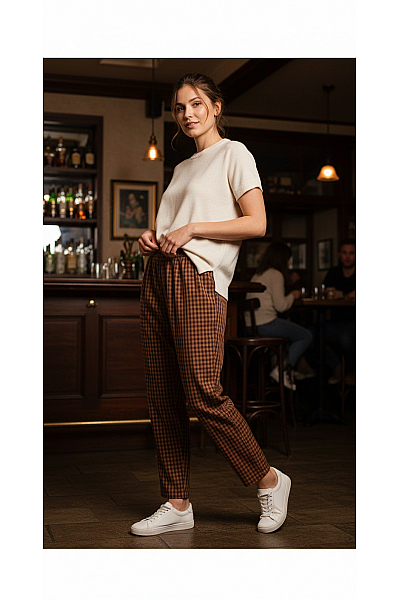Missguided Dámské 3/4 Kalhoty Hnědé Vel.  40