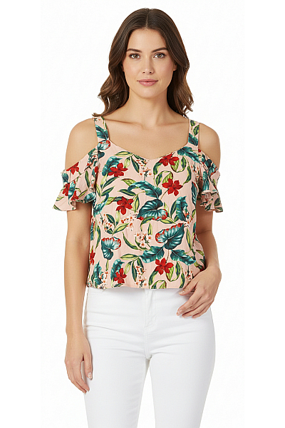 Topshop Dámské Tričko Barevný Second Hand Vel.  34