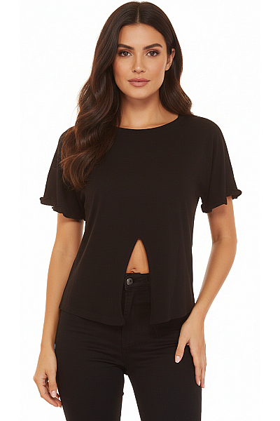 Dámské Tričko Černé Bershka Vel. XS