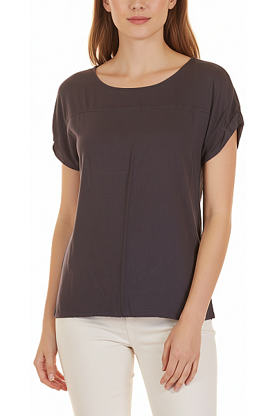 VERO MODA Jednoduché Dámské Tričko Šedé Second Hand Vel. M