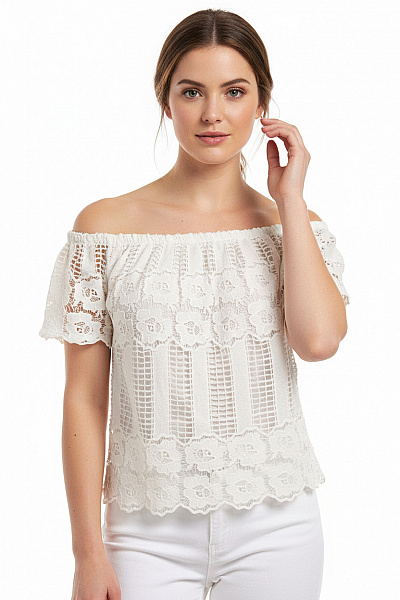 Quiz Společenská  Halenka Bílá Vel. M/L