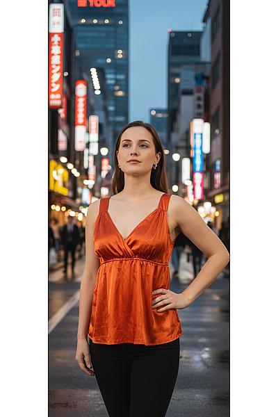 SOLAR  Halenka Jednobarevná Oranžová Vel. 40
