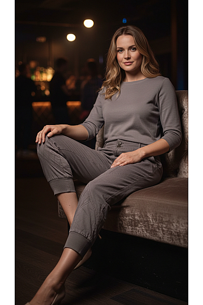 Dámské Kalhoty Šedé Cream Vel. 38