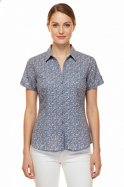 Vzorovaná Dámská Košile Modrá S.OLIVER Vel. 38