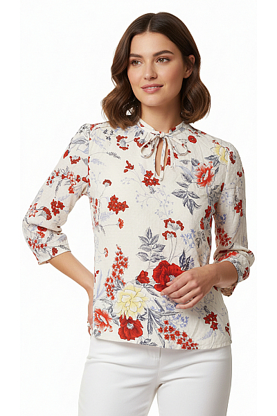 Dámské Tričko S Potiskem Bílé Marks & Spencer Vel. 40