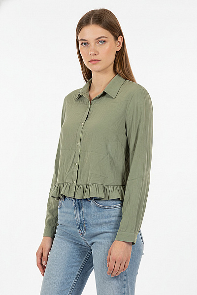 ZARA Dámská Košile Zelená Second Hand Vel. M