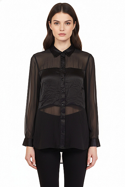 Dámská Košile Černá ZARA Vel.  XS