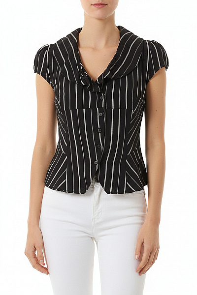 LAURA ASHLEY Dámská Košile Černobílá Vel.  34