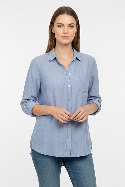 Vzorovaná Dámská Košile Modrá BUFFALO Vel. M