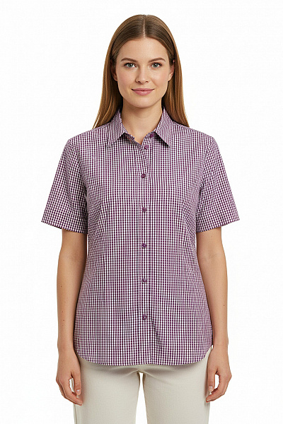 Kostkovaná Dámská Košile Fialová ETERNA Vel. 42