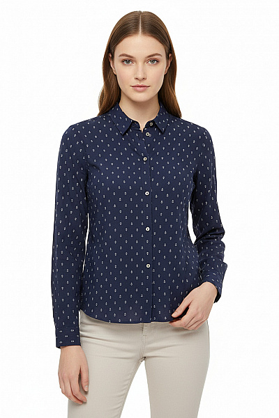 Vzorovaná Dámská Košile Modrá ZARA Vel.  S