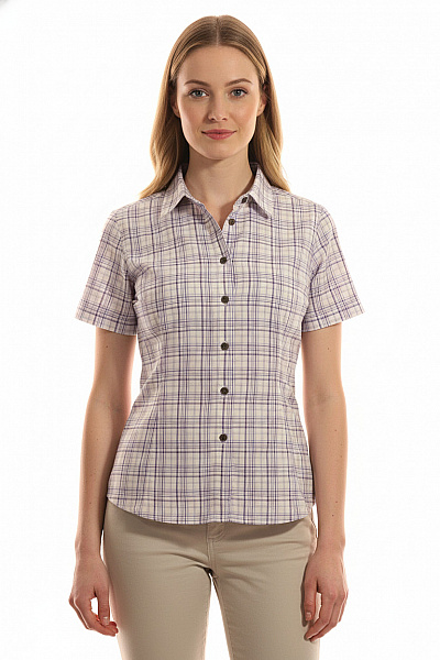 SALEWA Kostkovaná Dámská Košile Fialová