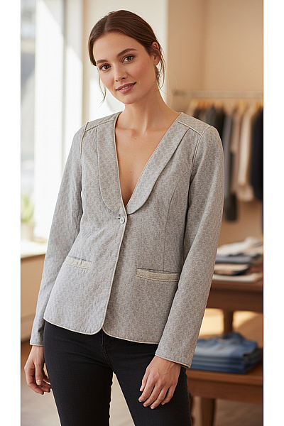 Dámské Blejzr Šedý PULZ JEANS Vel. S