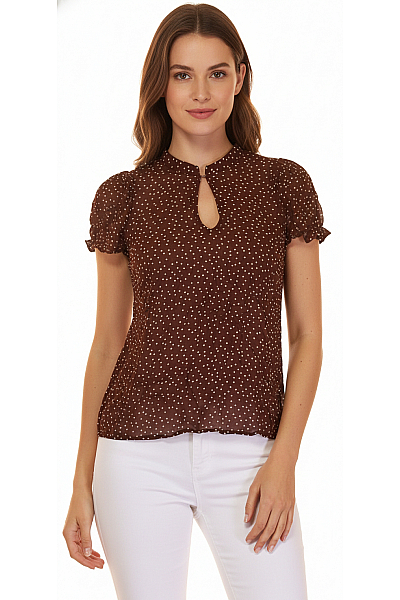 InWear Vzorovaná  Halenka Hnědá Vel. 36