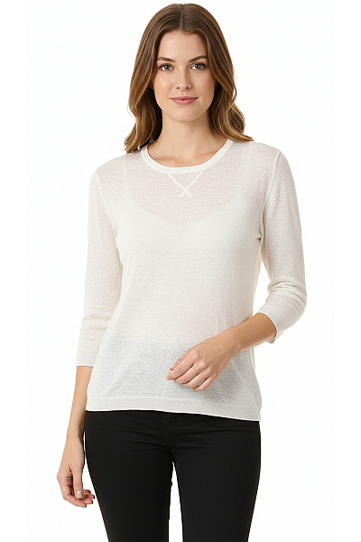 UNIQLO Halenka Lněná Bílá Vel. XL