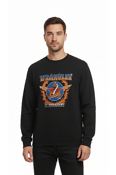 Pánská Mikina Bez Zapínání Černá Wrangler Vel. M