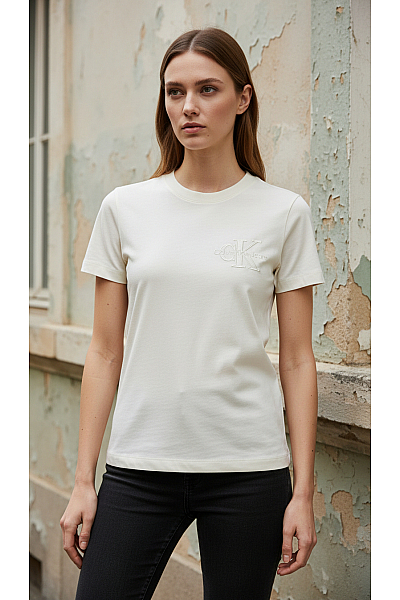 Calvin Klein Dámské Tričko S Potiskem Bílé Vel. XS