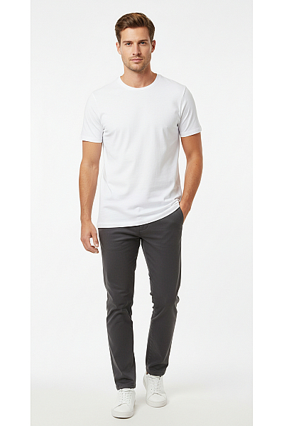 Jednoduché Pánské Tričko Bílé JACK & JONES Vel. L