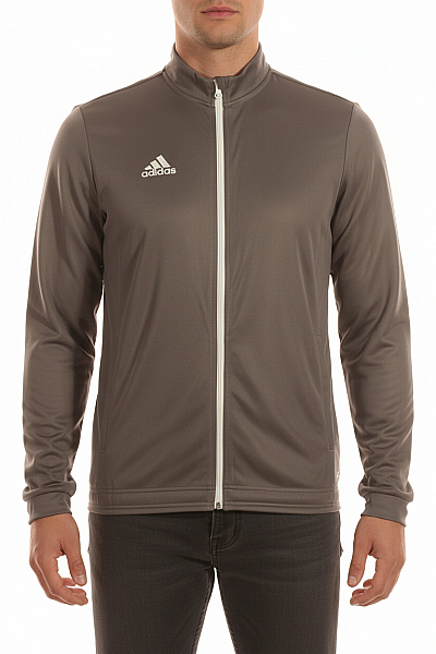 Pánská Mikina Bez Kapuce Na Zip Polyesterová Šedá ADIDAS