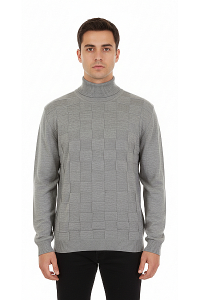 Pánský Svetr Šedý Cipo&Baxx Outlet Vel. XL