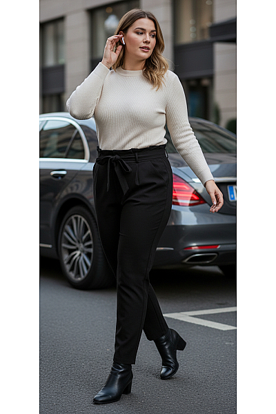 Dámské Kalhoty Černé VERO MODA Second Hand Vel. XL