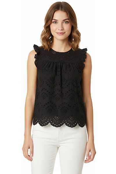Společenská  Halenka Černá PIECES Outlet Vel. M