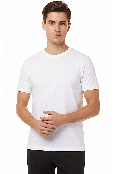 JACK & JONES Jednoduché Pánské Tričko Bílé